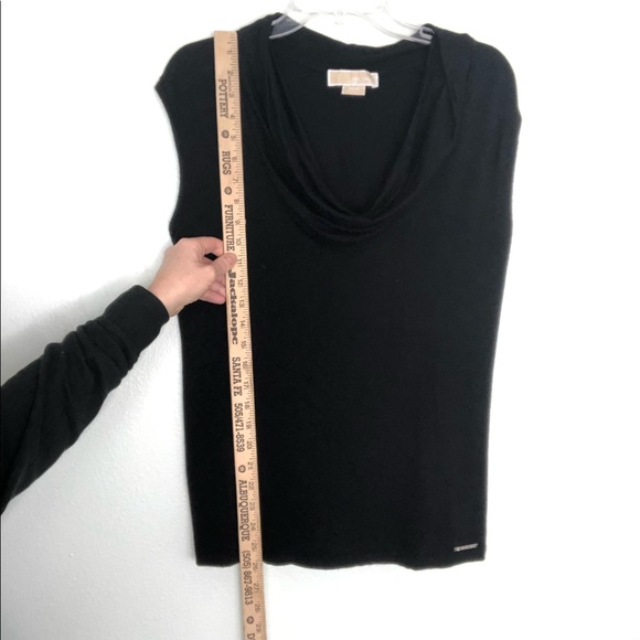 Michael Kors Black Sleeveless Cowl Neck Blouse M - Picture 8 of 13